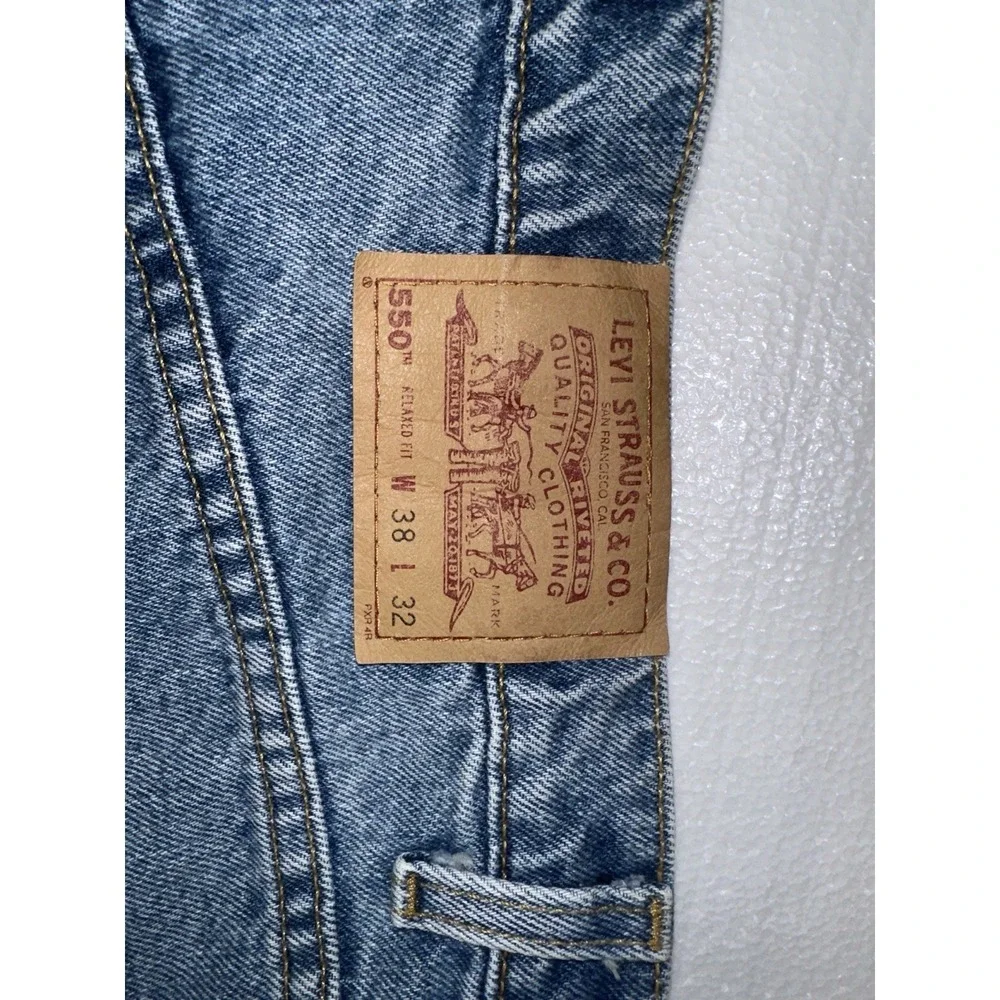 Levis 550 Relaxed Fit Jeans Mens 38x32 Blue‎ Excellent Vintage Made in USA 90s
